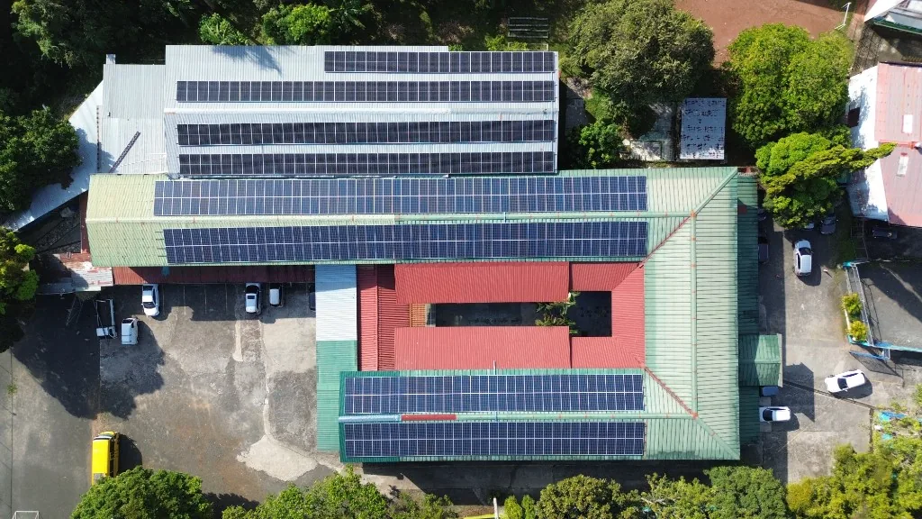 Instalación solar vista desde arriba